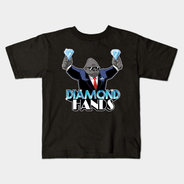 Diamond Hands Ape Kids T-Shirt by Styleuniversal